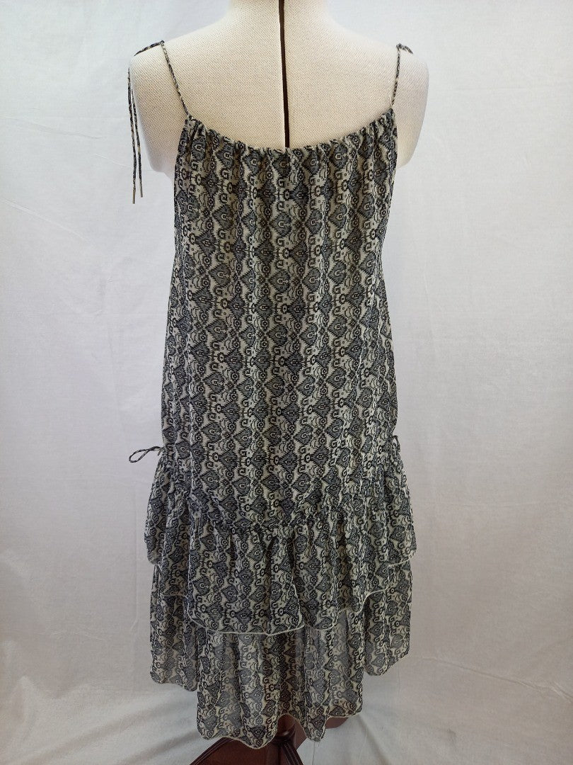 Lolly's Laundry Grey Patterned Halter 2028 Marissa Dress - Size XS