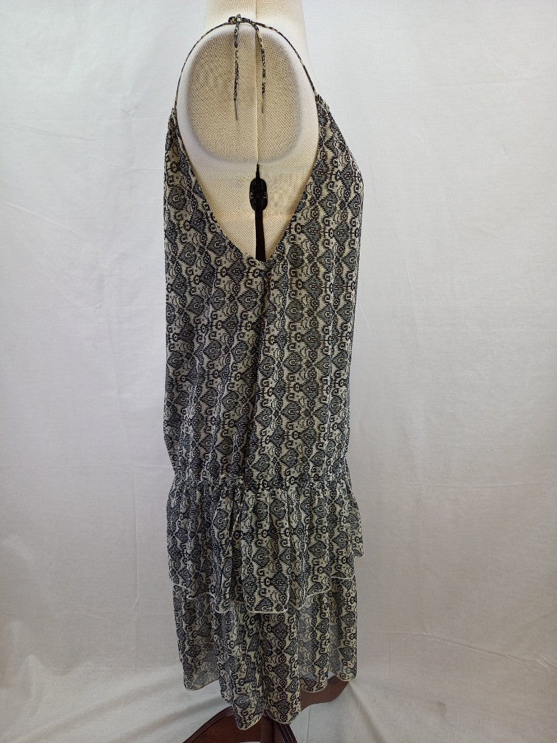 Lolly's Laundry Grey Patterned Halter 2028 Marissa Dress - Size XS