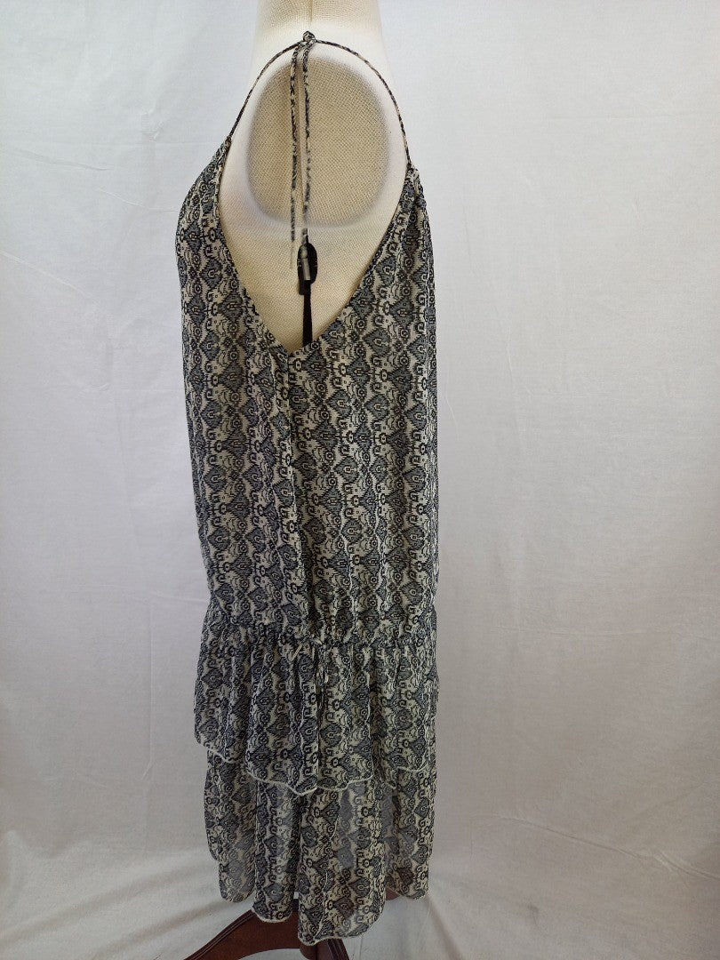 Lolly's Laundry Grey Patterned Halter 2028 Marissa Dress - Size XS