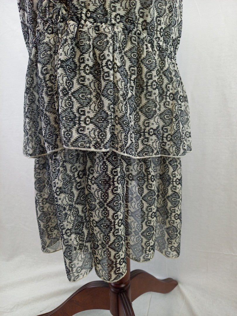 Lolly's Laundry Grey Patterned Halter 2028 Marissa Dress - Size XS