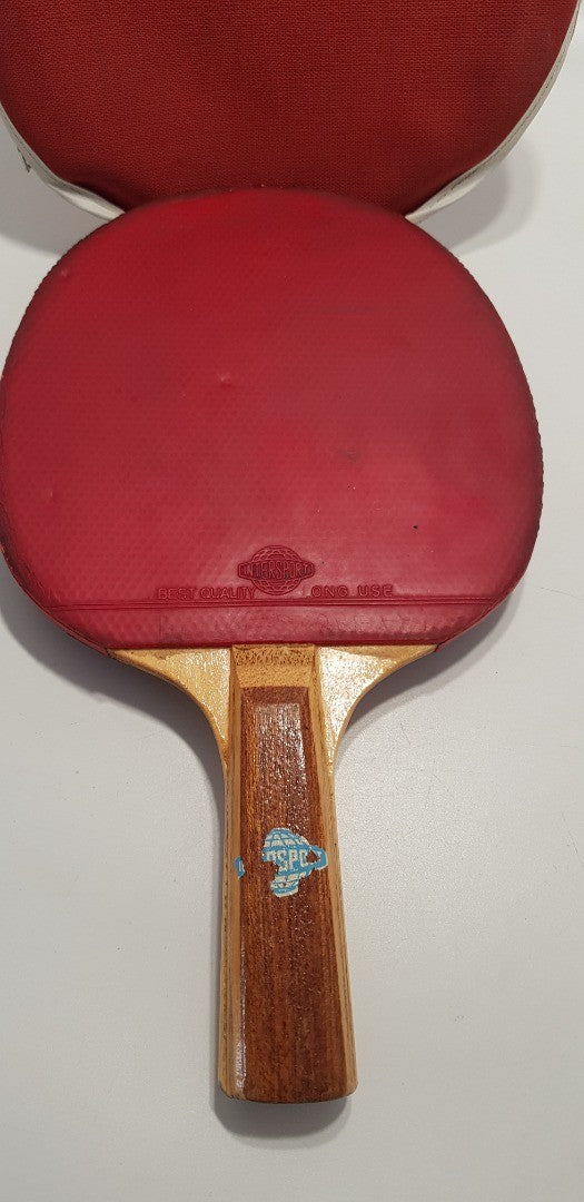 Vintage Intersprort Table Tennis Bat in Red with Case GC