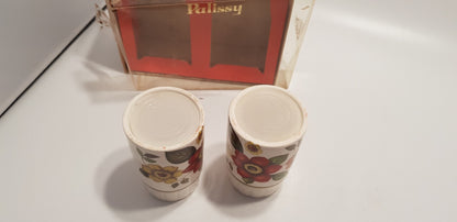 Vintage. Palissy Floral Cruet Salt & Pepper Set in Original Box VGC