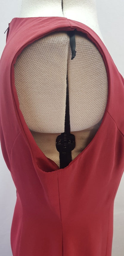 Carol Warrington Long Red Dress Size 12  Handmade VGC