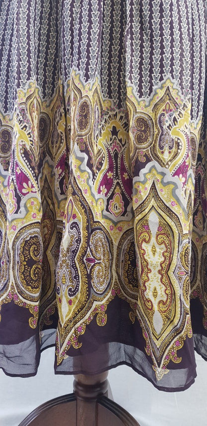 Ted Baker Silk Dress Size 4 Multicolour VGC