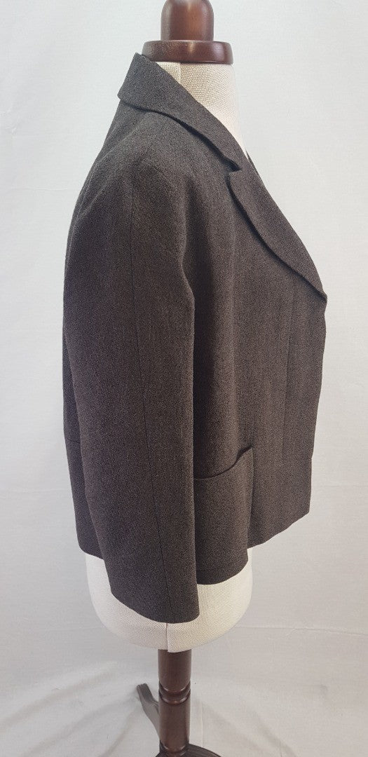 Toast Brown Linen Wool Jacket Size 8 Nearly New Condition