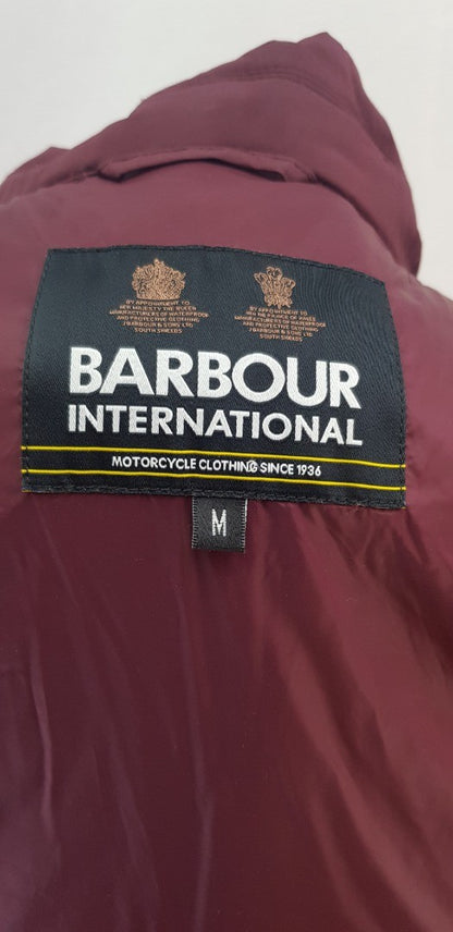 Barber Burgundy Padded Jacket Size M Excellent Condition