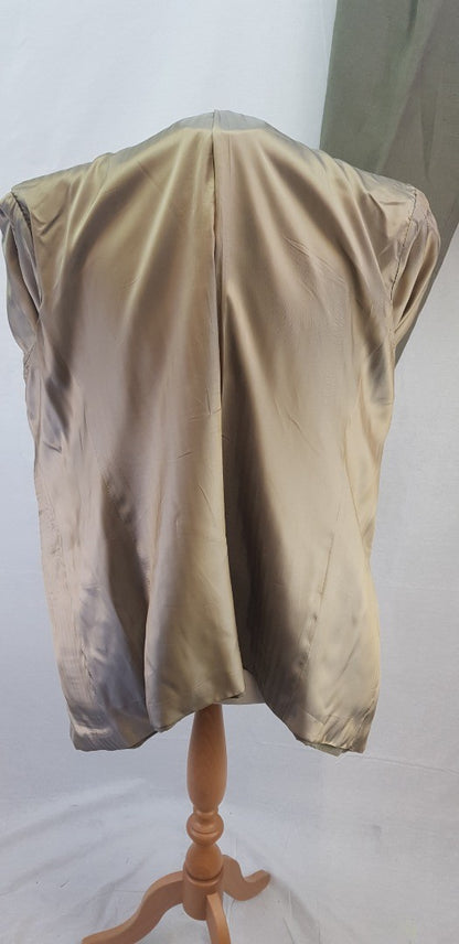 Jeagar Mens Suit Linen Silk Sage 50R Trousers 52R (Euro Size) Jacket VGC
