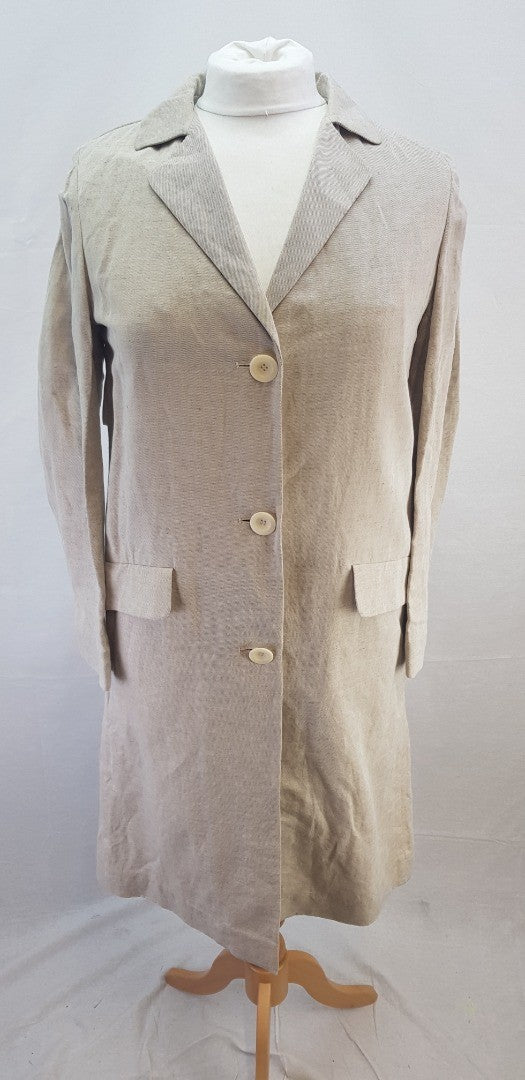 Toast Takara Long Natural Coat Size 8 BNWT