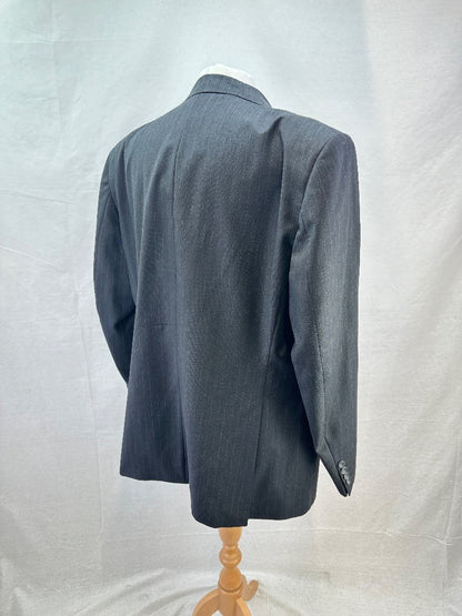 Daks Grey Pinstripe Suit Jacket / Blazer 100% Wool - Size 50R