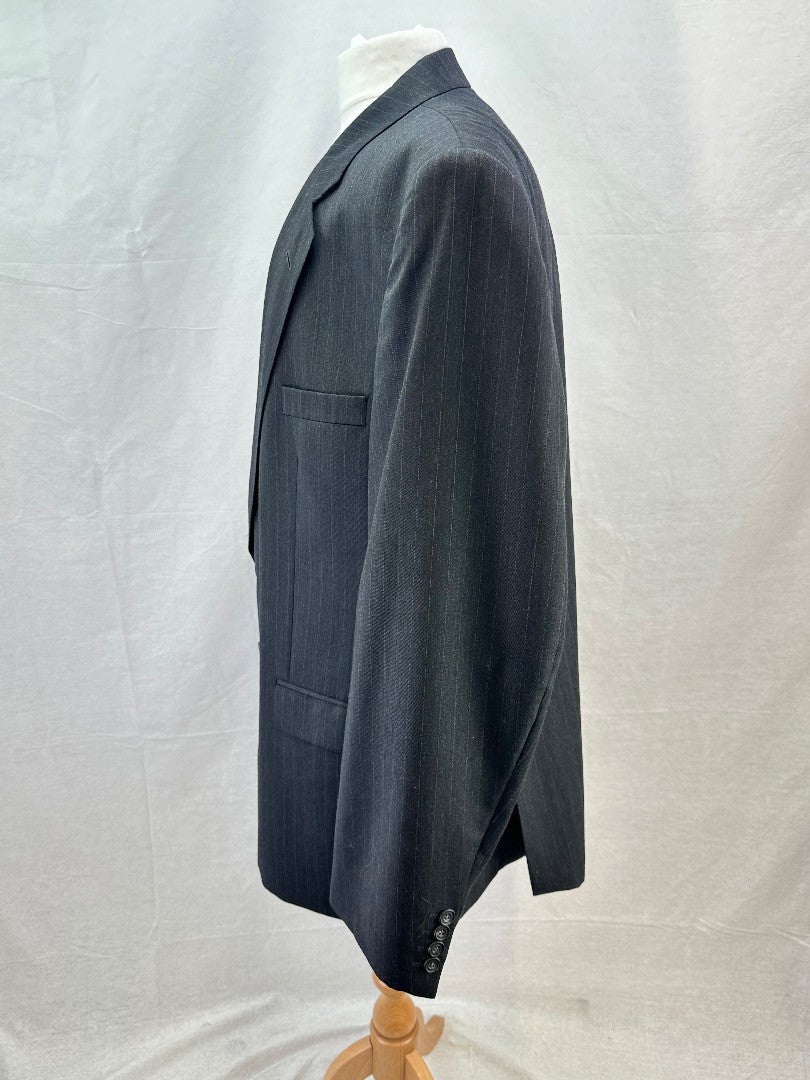 Daks Grey Pinstripe Suit Jacket / Blazer 100% Wool - Size 50R