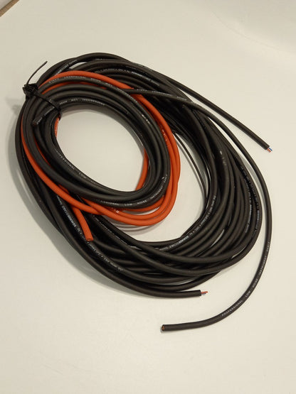 Professional Low Noise Instrument Raw Cables x4 - Varying Thickness & Length