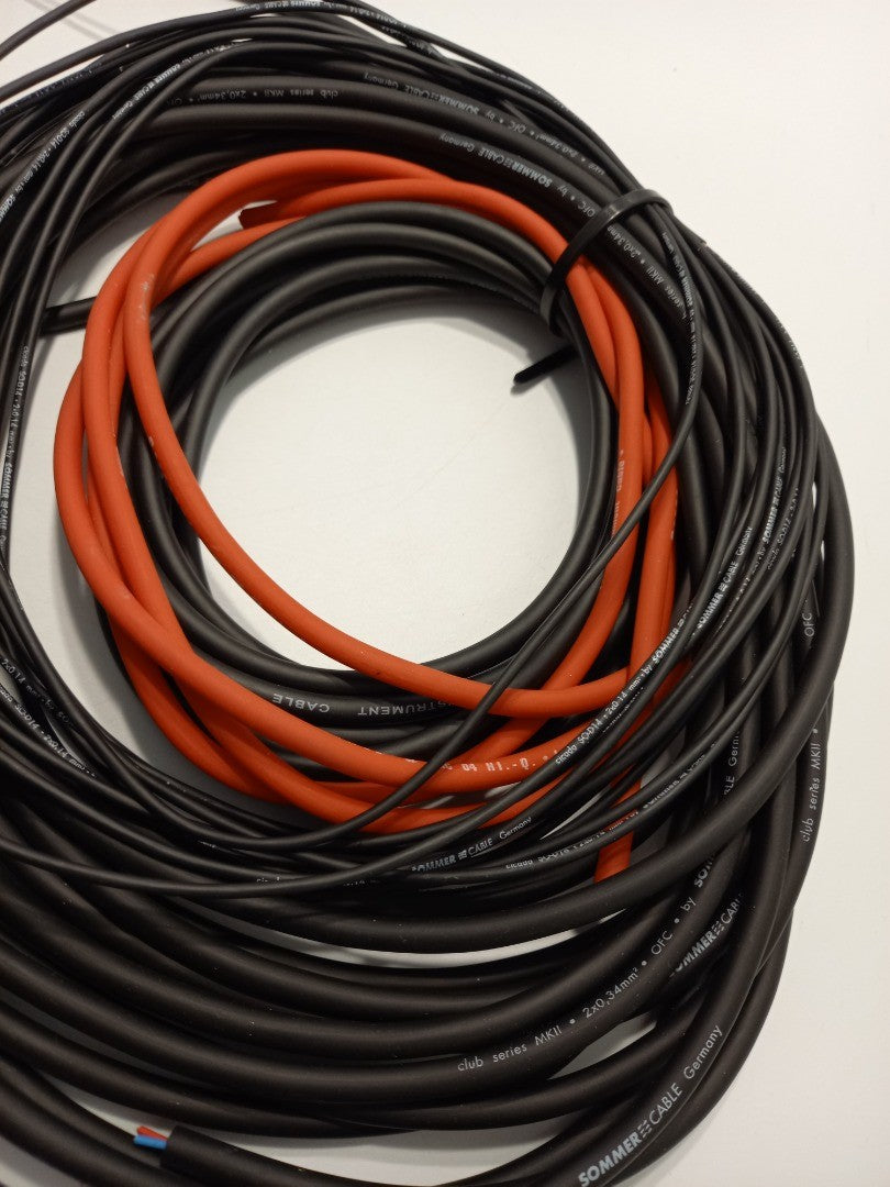 Professional Low Noise Instrument Raw Cables x4 - Varying Thickness & Length