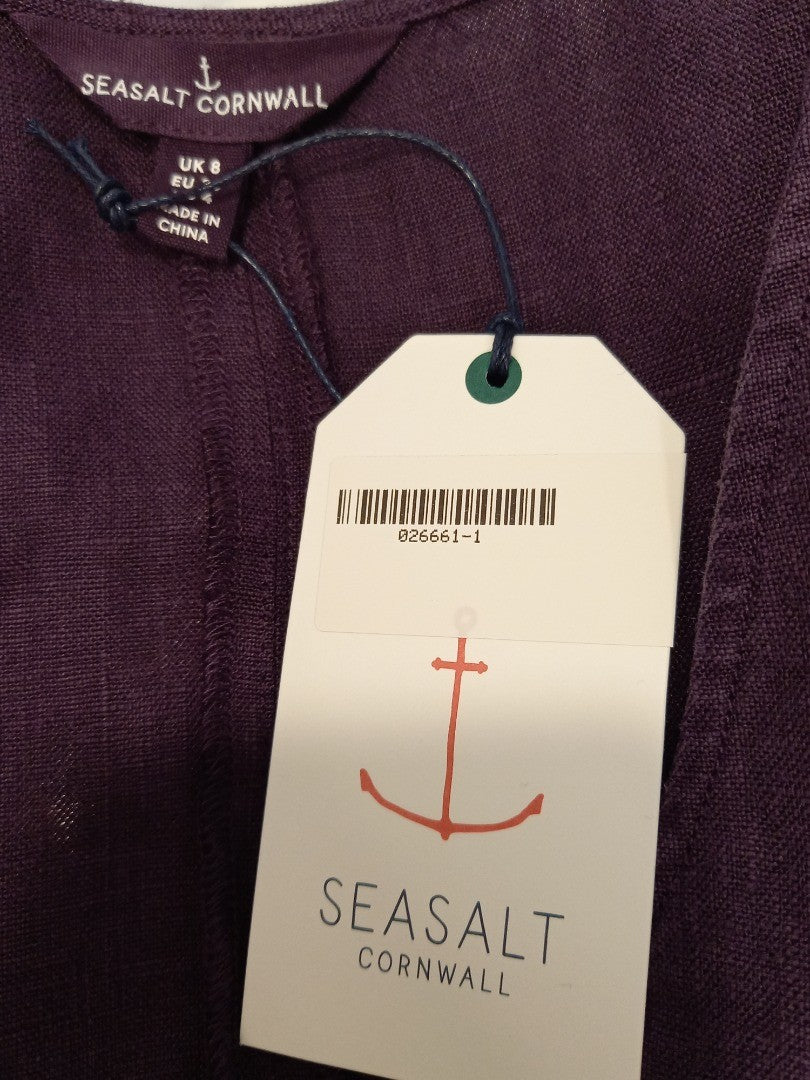 Seasalt Purple Lowland Heather Dress in Colour Sloe New with Tag - Size 8