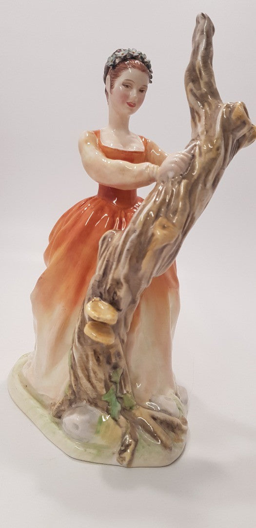 Renaissance Emma Figurine Design Studio Ltd Orange & Yellow Dress VGC