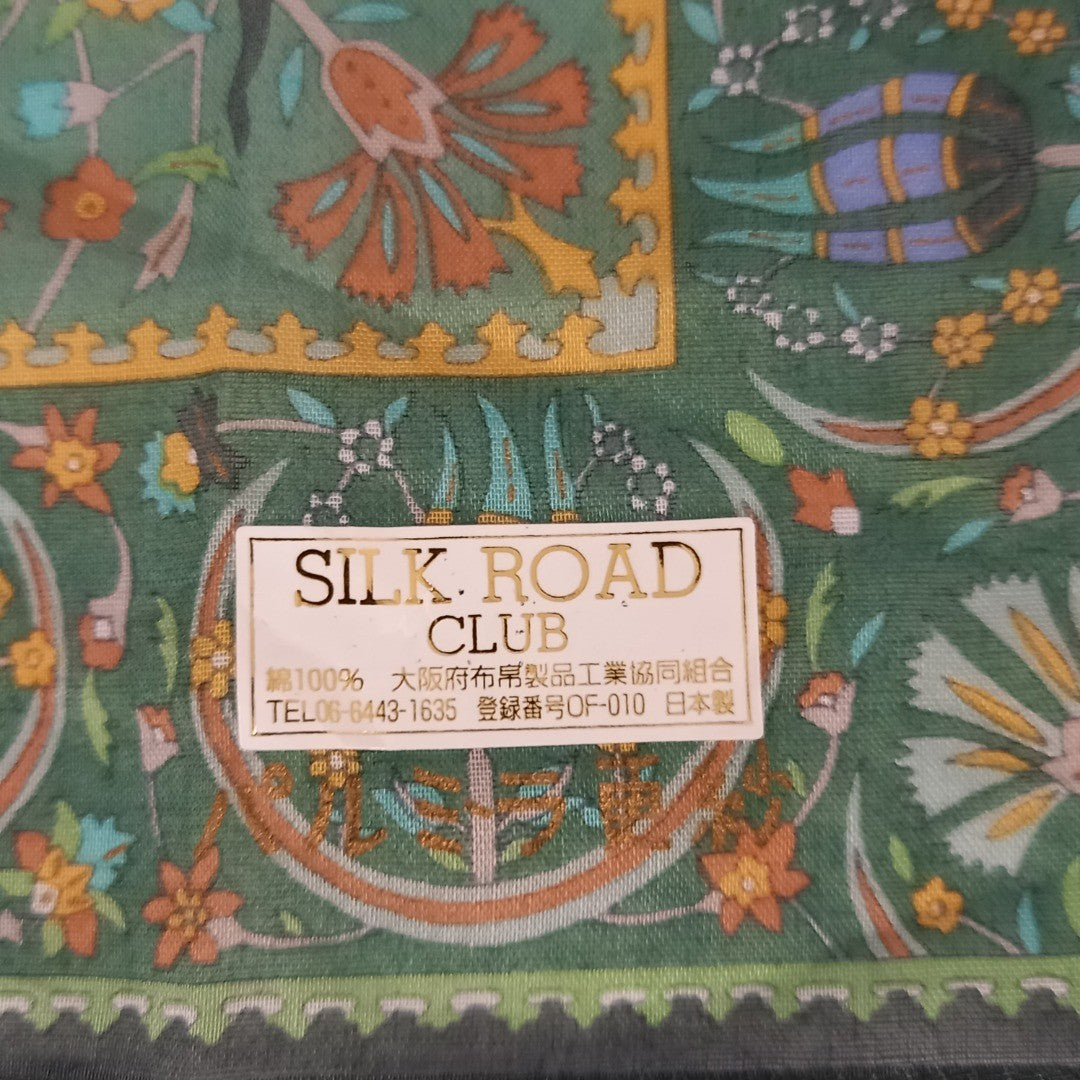 Silk Road Club - Silk Square 16.5"  - Green Floral