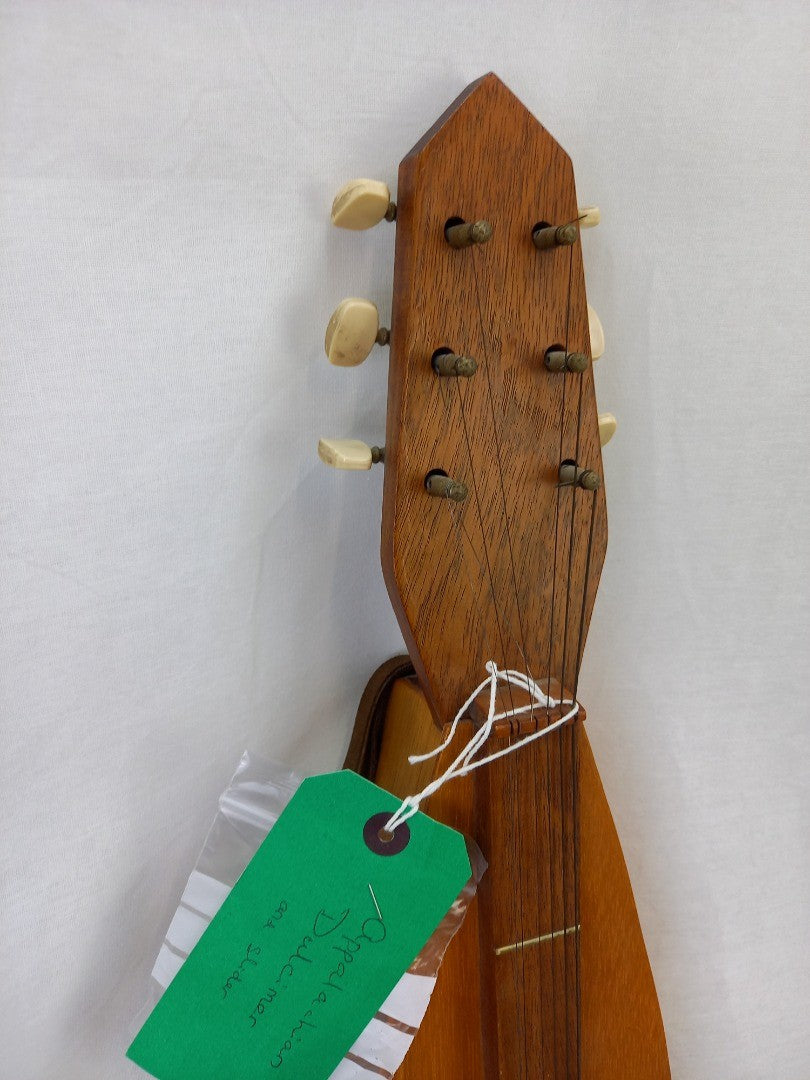 Appalachian Dulcimer Instrument With Wooden Slider - Teardrop Shaped