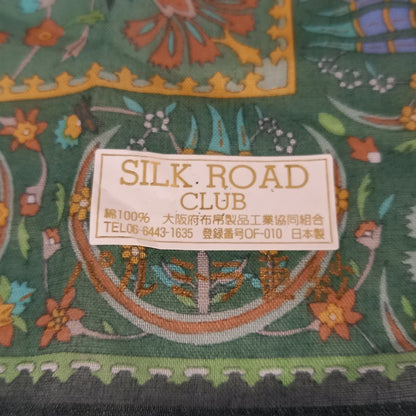 Silk Road Club - Silk Square 16.5"  - Green Floral