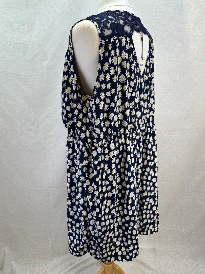 Junarose Ladies Sleeveless Dress w Lace Trim. UK Size 26. - BNWT