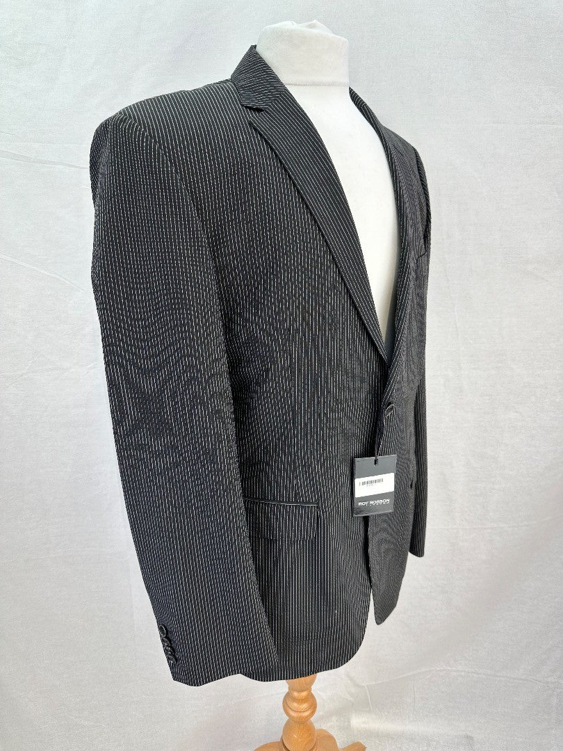 Roy Robson Summer Formal Stripe Jacket - Charcoal - EU Size 52"/UK 42"  -BNWT