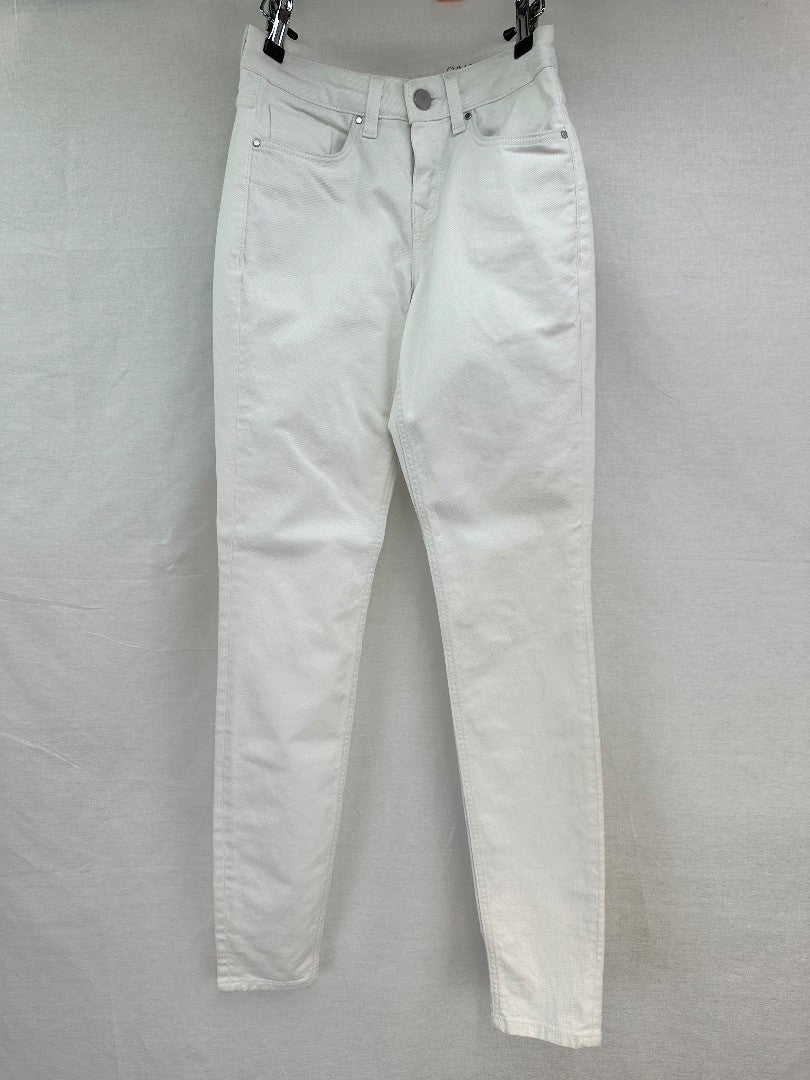 White Label Symons Fit White Jeans Size 6 24W 32L skinny leg VGC