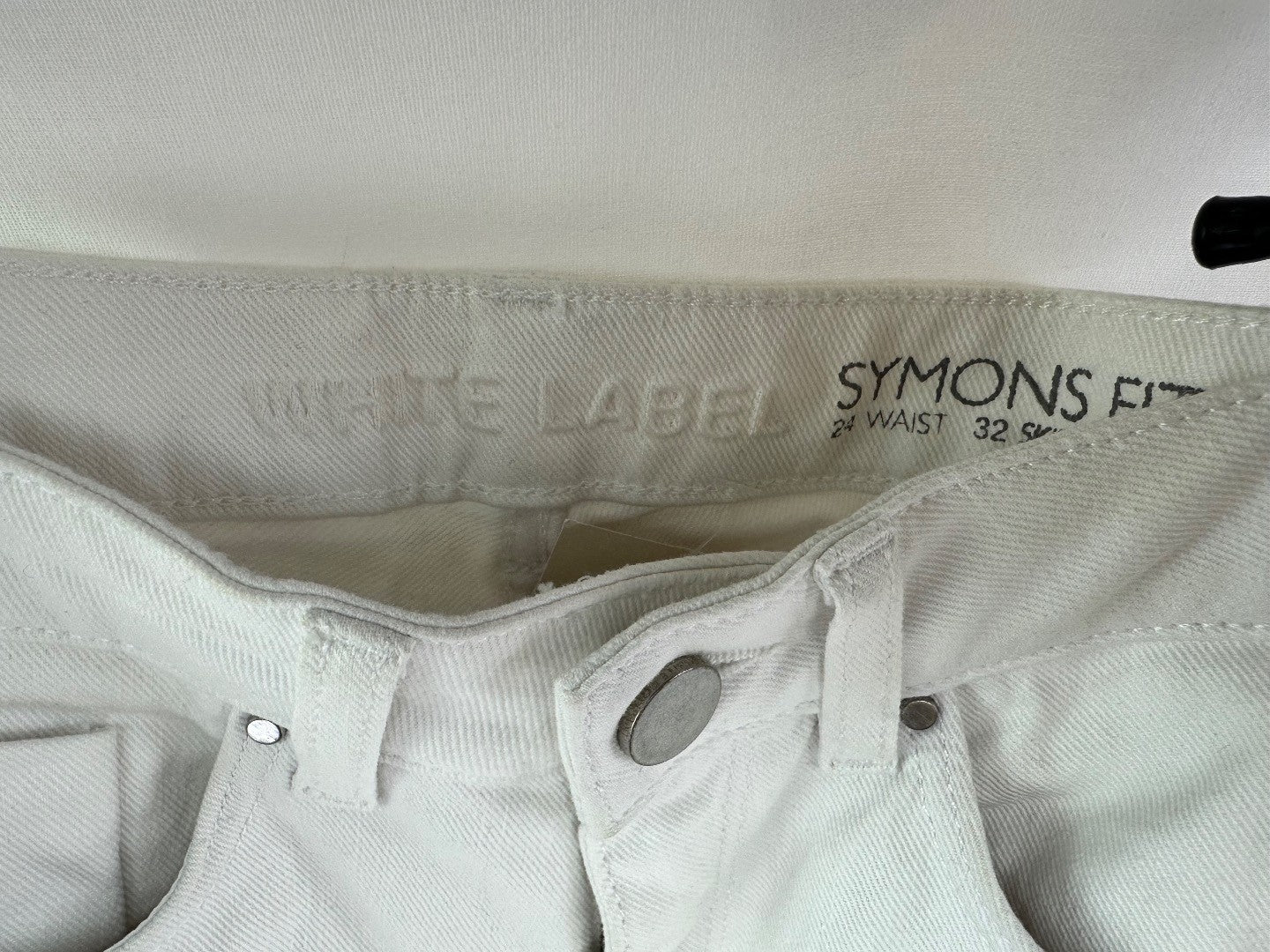 White Label Symons Fit White Jeans Size 6 24W 32L skinny leg VGC