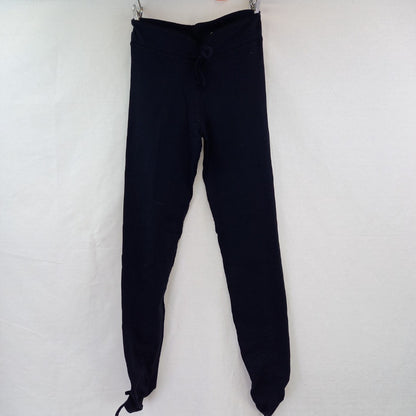 Sweaty Betty Cropped Black Leggings w Waist & Ankle Ties - UK Size M