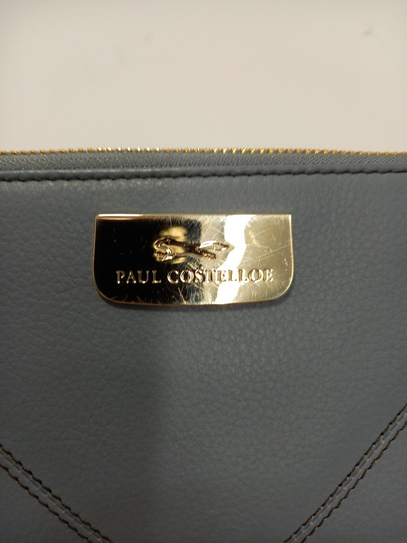 Paul Costelloe Purse Wallet, Women's Grey Leather Zip Around Clutch