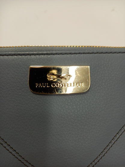 Paul Costelloe Purse Wallet, Women's Grey Leather Zip Around Clutch