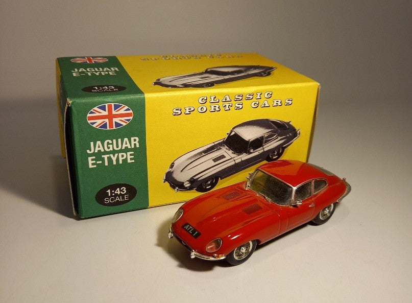 Atlas Editions Jaguar E-Type, 1:43 Red Model Car with Box