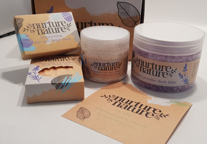 Nurture by Nature Botanicals Gift Set x4 items Time To Relax  New - Incomplete.