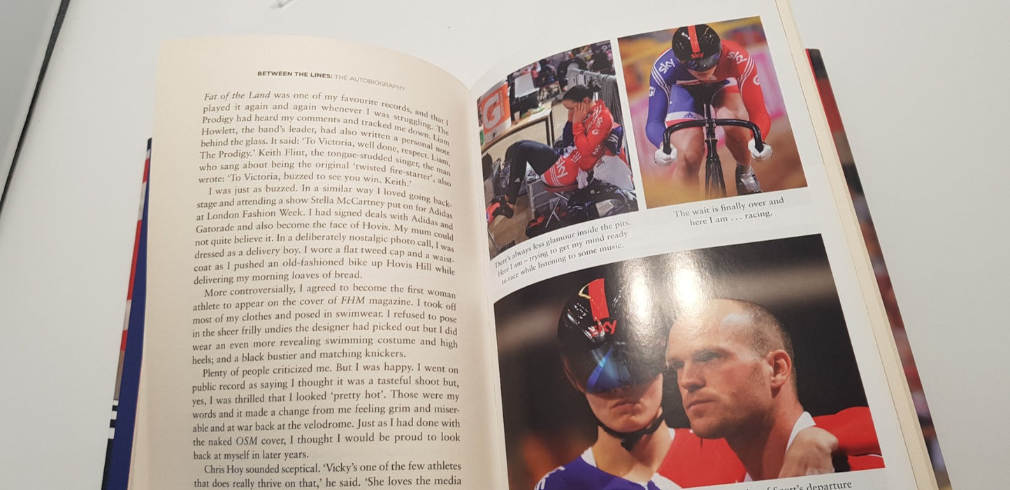 Between the Lines By Victoria Pendleton  Hardback Signed Copy VGC