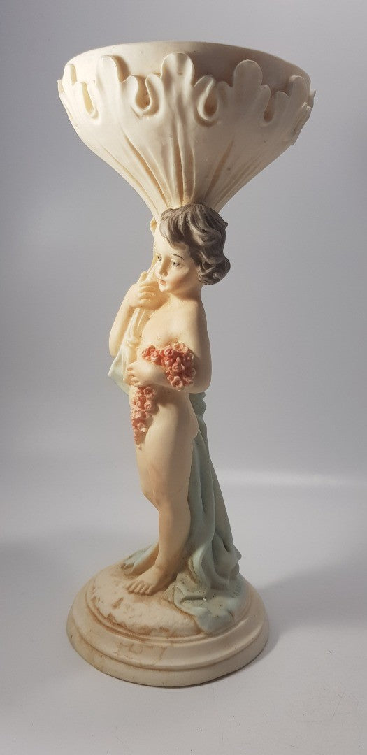 Aquasantry Alabaster Powder Figurine By FARO Vintage VGC