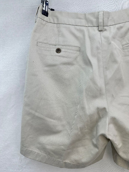 Brooks Brothers Oatmeal Chino Style Shorts W33 100% Cotton VGC