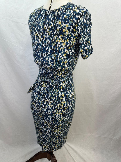 Jigsaw Multicolour Stretchy Pencil Dress Size XS VGC