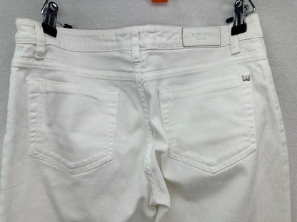 Weekend MaxMara Cropped Capri Flare White Jeans W19 Size 10 VGC