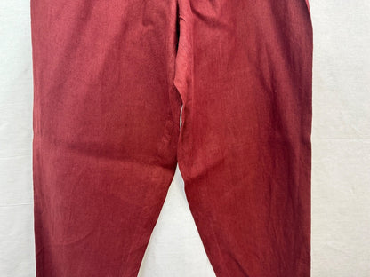 Jigsaw Burgundy Linen Trousers Size 10 VGC