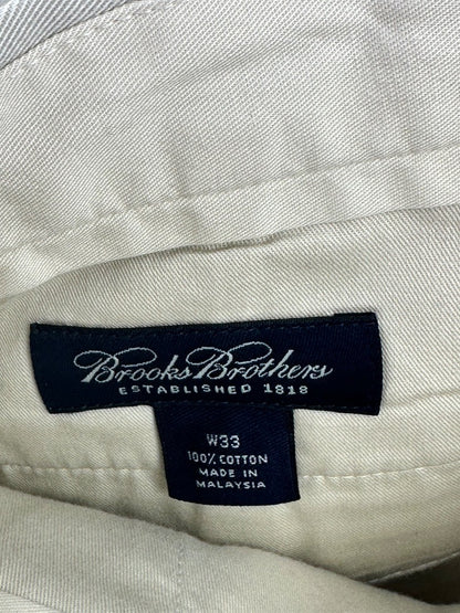 Brooks Brothers Oatmeal Chino Style Shorts W33 100% Cotton VGC