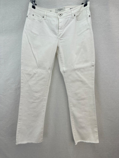 Weekend MaxMara Cropped Capri Flare White Jeans W19 Size 10 VGC