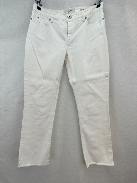 Weekend MaxMara Cropped Capri Flare White Jeans W19 Size 10 VGC