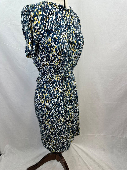 Jigsaw Multicolour Stretchy Pencil Dress Size XS VGC