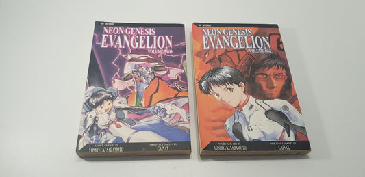 Neon Genesis Evangelion by Yoshiyuki Sadamoto Volumes 1-2 Graphic Novel Excellent Condition