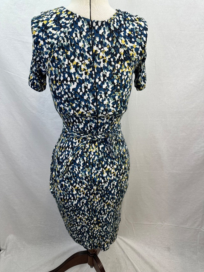 Jigsaw Multicolour Stretchy Pencil Dress Size XS VGC