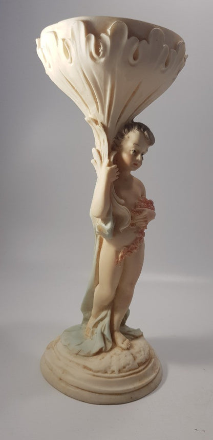 Aquasantry Alabaster Powder Figurine By FARO Vintage VGC