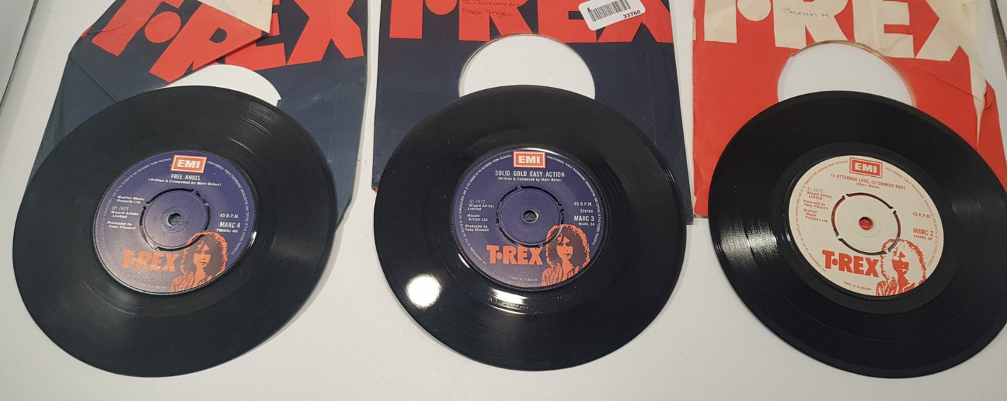 T-Rex 7" Vinyl  Bundle x3 Good Condition