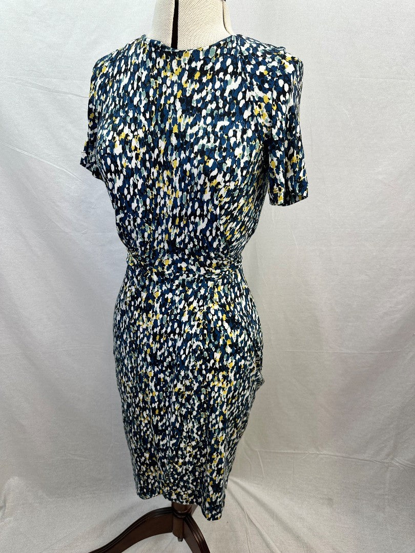 Jigsaw Multicolour Stretchy Pencil Dress Size XS VGC