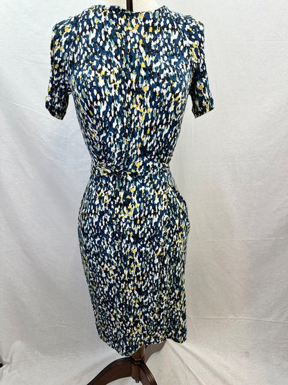 Jigsaw Multicolour Stretchy Pencil Dress Size XS VGC