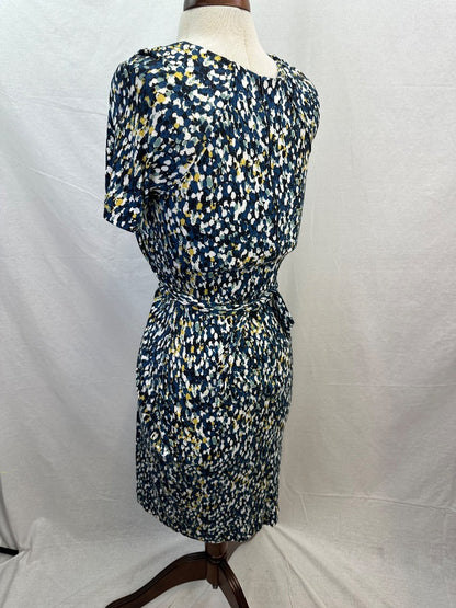 Jigsaw Multicolour Stretchy Pencil Dress Size XS VGC