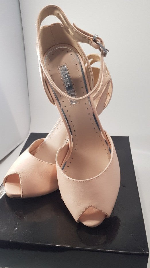 Miss KG Nude High Heels Ankle Strap Size 6.5 (euro 40) Nearly New In Box