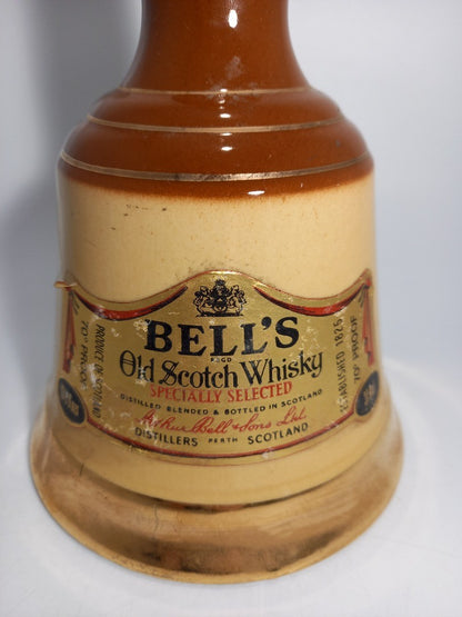 Bell's Old Scotch Whiskey, Bell Shaped Vintage Empty Bottle / Decanter 13 fl oz