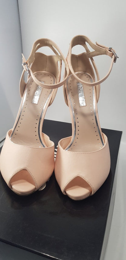 Miss KG Nude High Heels Ankle Strap Size 6.5 (euro 40) Nearly New In Box